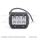 Luz Led 12V-80V/36W Neblinera Cuadrada de 6 Led