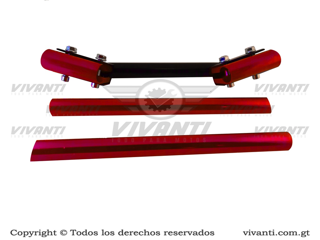 Timón tres partes rojo