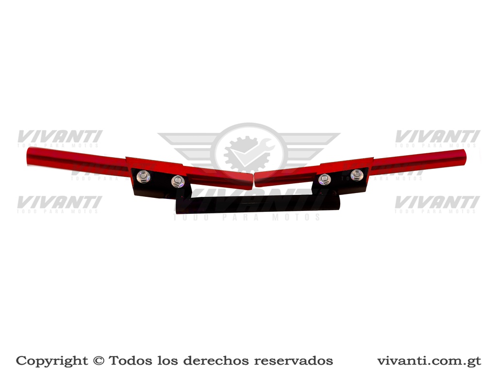 Timón tres partes rojo