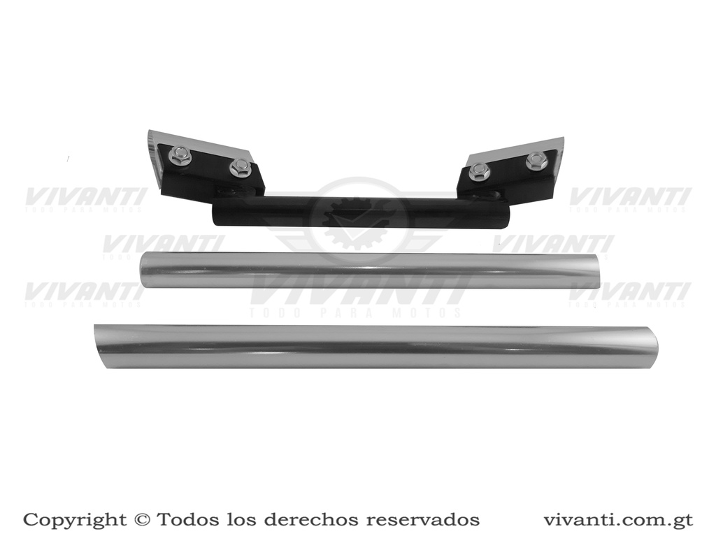 Timón tres partes cromado