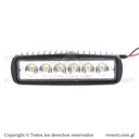 Luz Led 12V-80V/36W Barra 1 Fila 6 Con Base