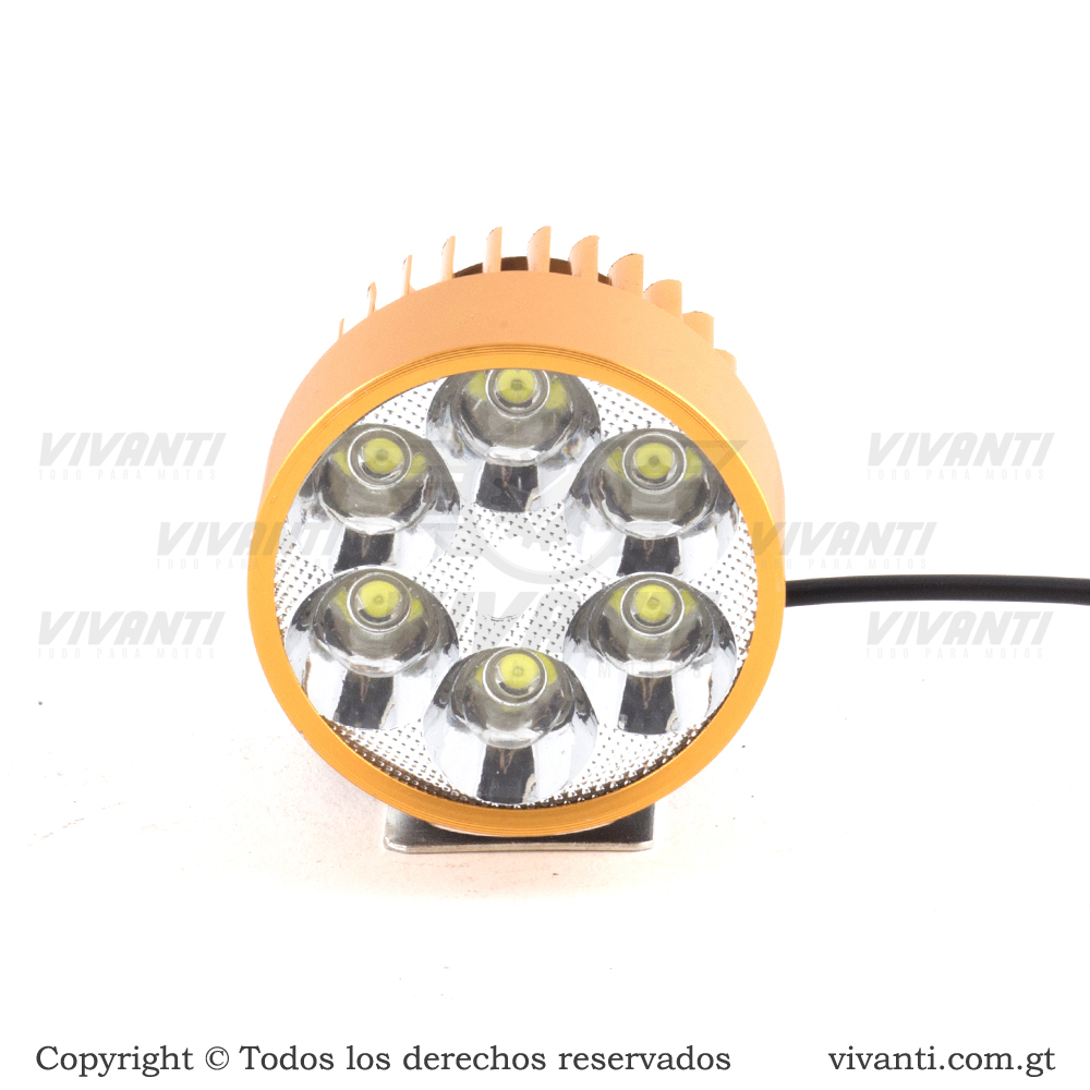 Luz Led 12V-80V/36W Neblinera Redonda 6 Led