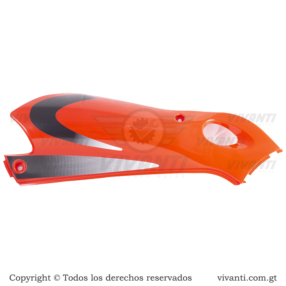 Tapaderas Traseras Dakar 150 (Naranja Franjas Grises)