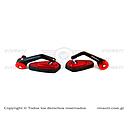 Retrovisores Universal Rojo Con Negro (Para Tope)