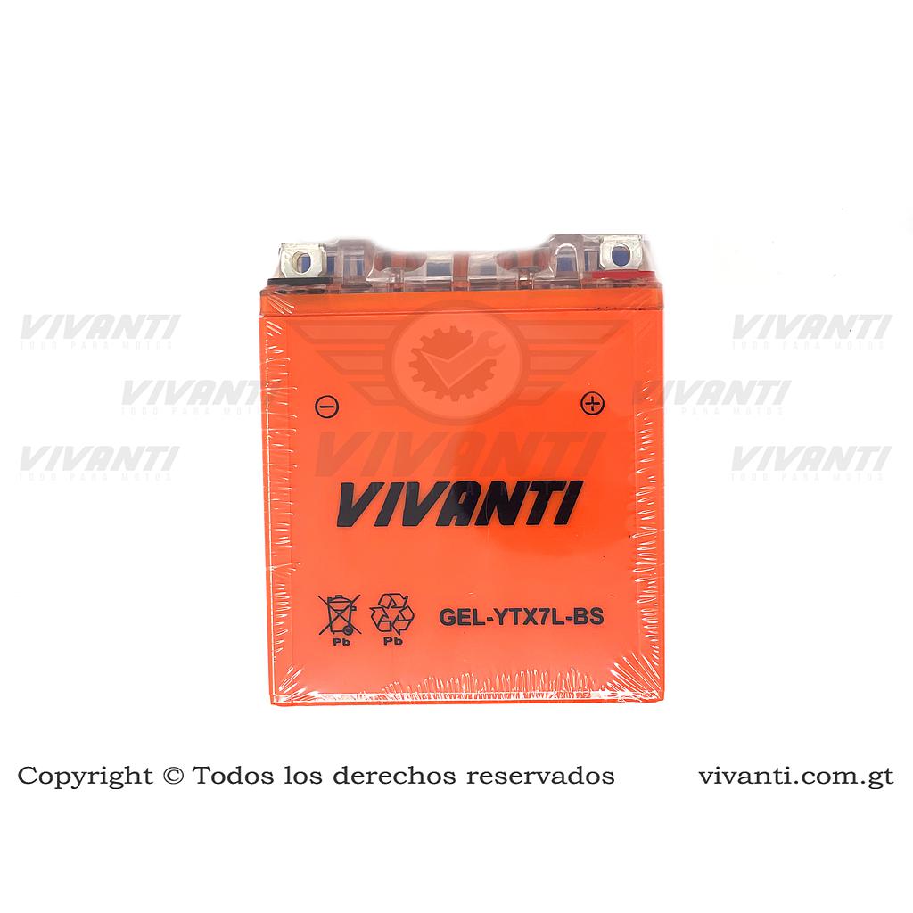 Batería Gel  Ytx7L-Bs, Elite, Tornado, XTZ250  DR200, AT110, FT115, Argenta 110, FR200