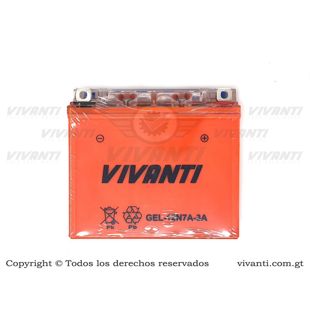 [193138] Batería Gel 12N7A-3A, Storm125, CGL 125, FT180, FT200, DM150, DM200, V-MEN