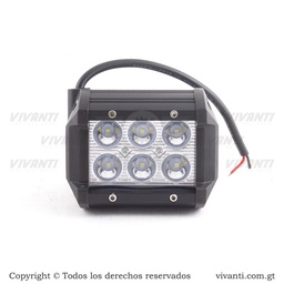 [193509] Luz Led 12V-80V/36W Neblinera Cuadrada de 6 Led