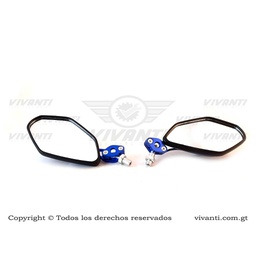[192822] Retrovisor Universal  azul (Para Manecillas)